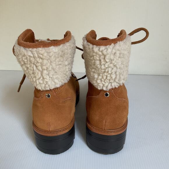Marc Fisher Suede Shearling Hiking Boots • Lace-Up • Winter Booties • Women’s 6 - Picture 4 of 6